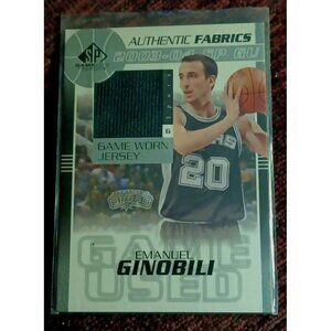 2003-04 SP Game Used Authentic Fabrics Manu Ginobili #EG-J San Antonio Spurs